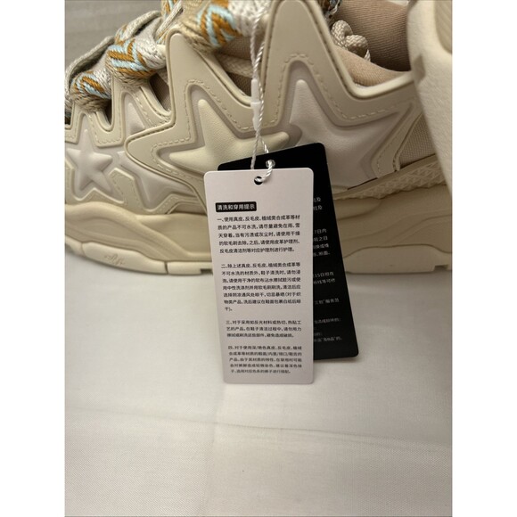 Kaalixto Cream Bread Platform Sneaker Shoe Retro 80's Size 9.5 Womens New In Box - Picture 6 of 15